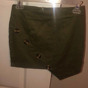 Army green skirt